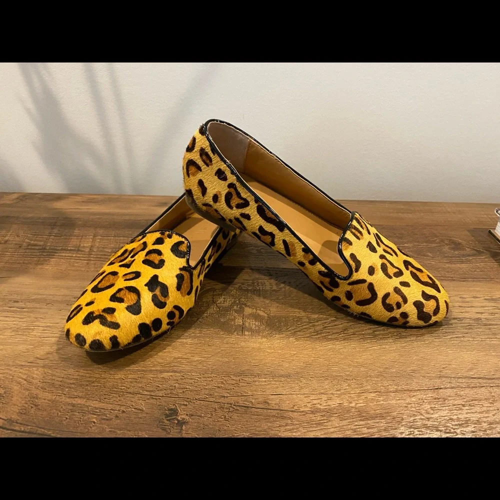 J.Crew Women’s size 5.5 leopard loafers - Picture 1 of 2